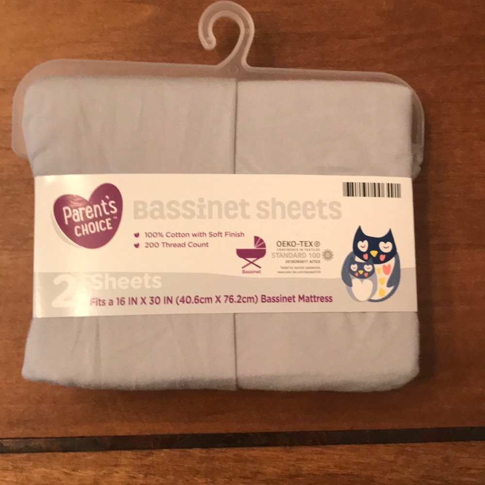 Parents Choice Bassinet Sheets set of 2